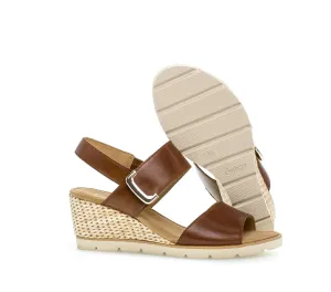 GABOR - 65.751.24 HIGH WEDGE SANDAL - TAN