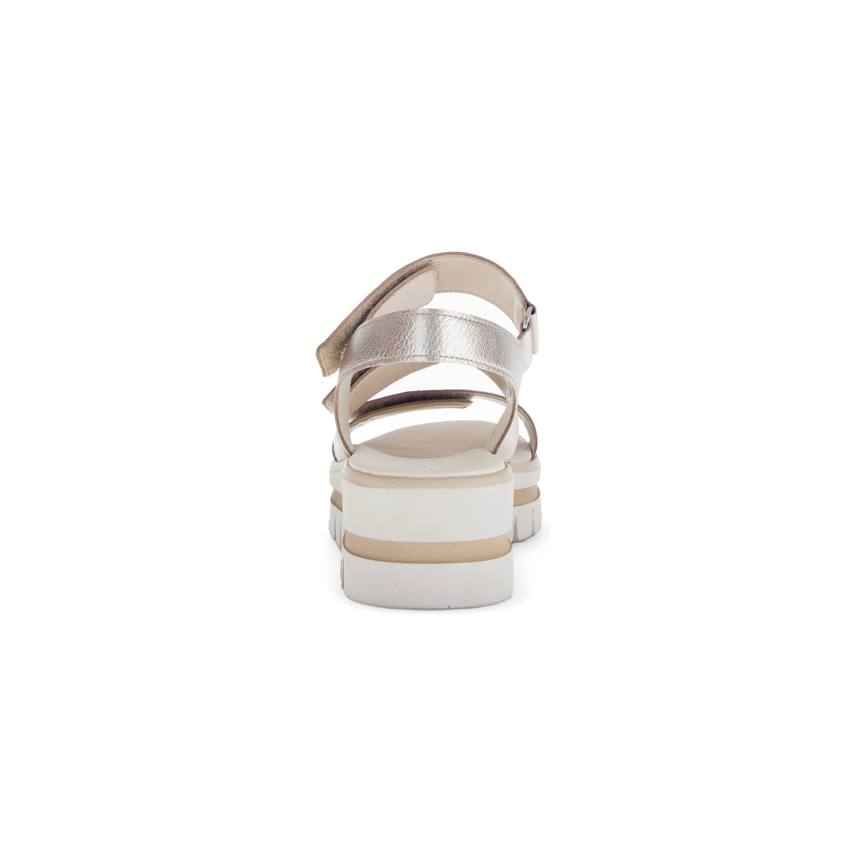 Gabor Alfa- Ladies Velcro Sandal in Gold
