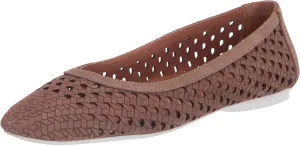 Gentle Souls by Kenneth Cole Women's Eugene Travel Woven Ballet Flat, Champagne, 10