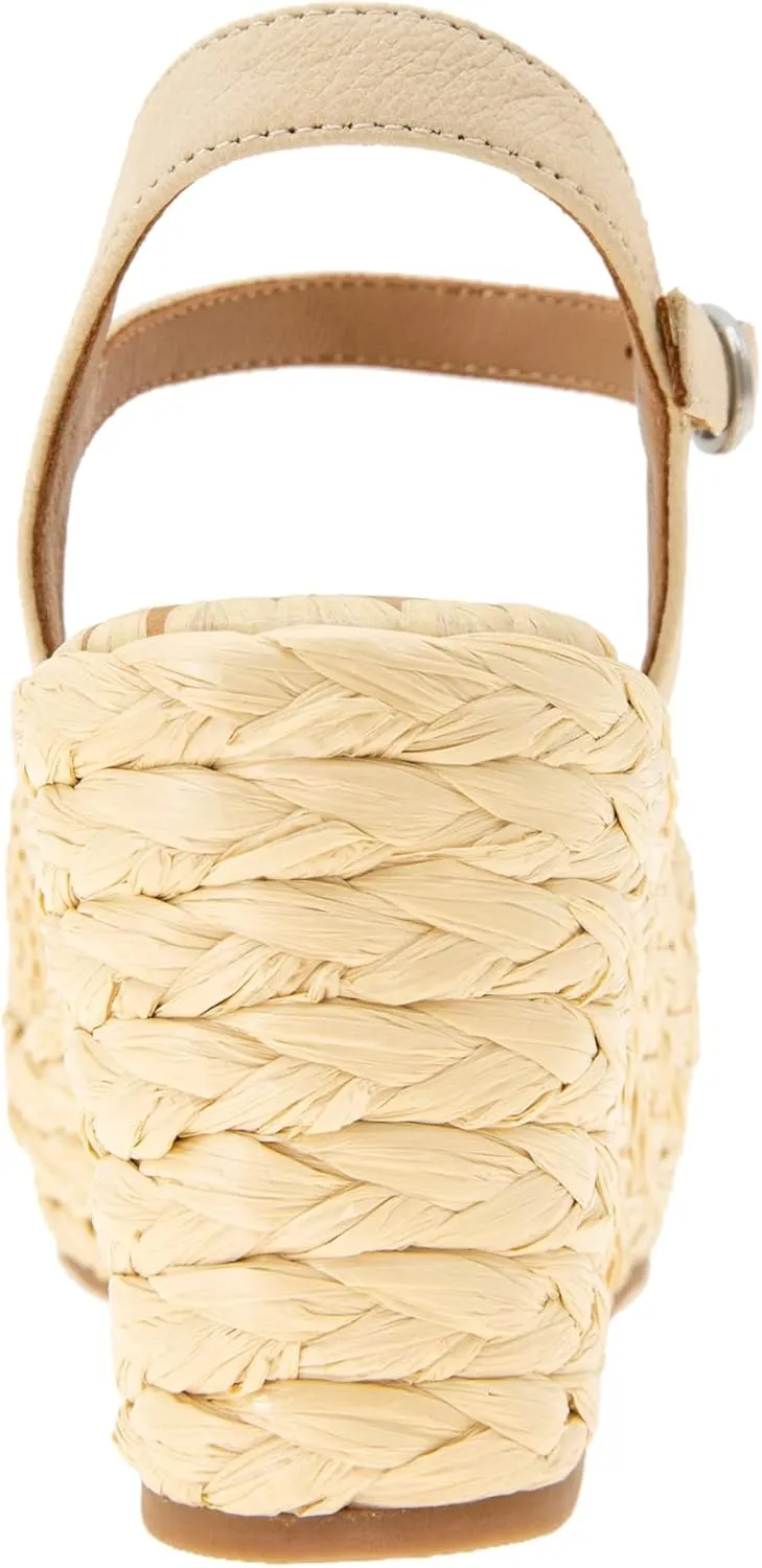 Gentle Souls by Kenneth Cole Women's Nomi Raffia Wedge Sandal