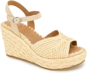 Gentle Souls by Kenneth Cole Women's Nomi Raffia Wedge Sandal