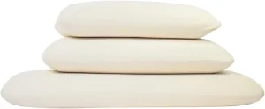 Green Natural Organic Bed Pillow - GOLS Certified Organic Rubber Foam Latex Pillows for Sleeping for Side, and Stomach Sleepers Zippered Organic Cotton Cover - Size Standard - High Loft - Medium