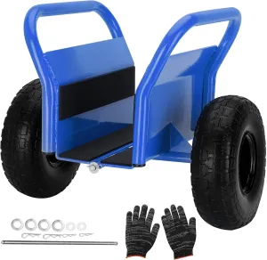 Heavy Duty Panel Dolly, All-Terrain Slab Dolly with 1000 LB Weight Capacity,10" Solid Rubber Tires and Two Handles - Ideal for Moving Heavy Drywall Sheets and Doors (Blue)