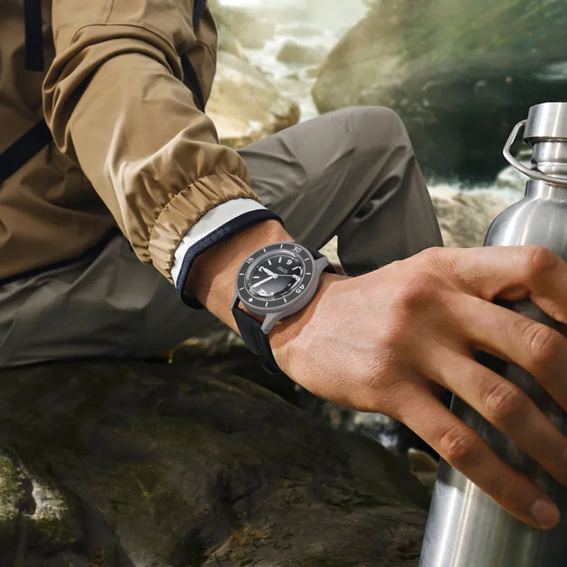 Herringbone Textured FKM Rubber Watchband WDS008