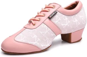 HIPPOSEUS Women's Professional Latin Dance Practice Shoes Closed Toe Competition Training Dance Shoes Indoor,Model 2213