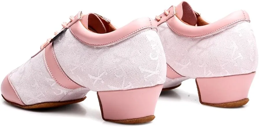 HIPPOSEUS Women's Professional Latin Dance Practice Shoes Closed Toe Competition Training Dance Shoes Indoor,Model 2213