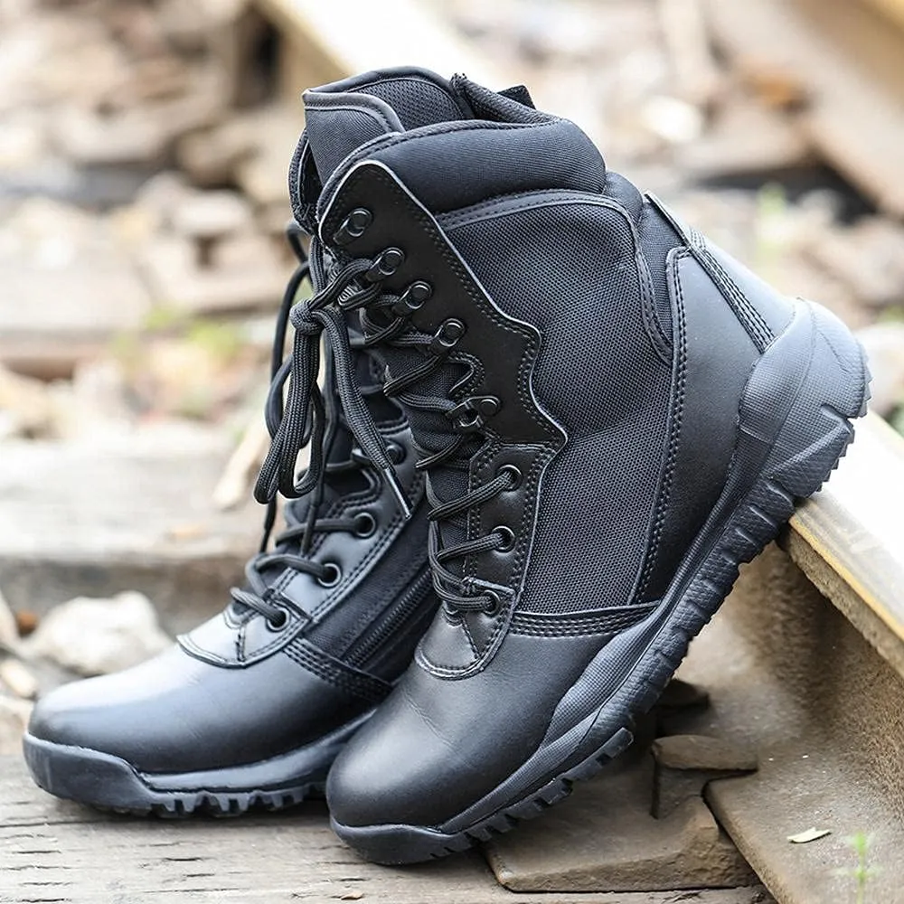hongrenamz Men's Waterproof Camping Hiking Trekking Boots Ankle High-top