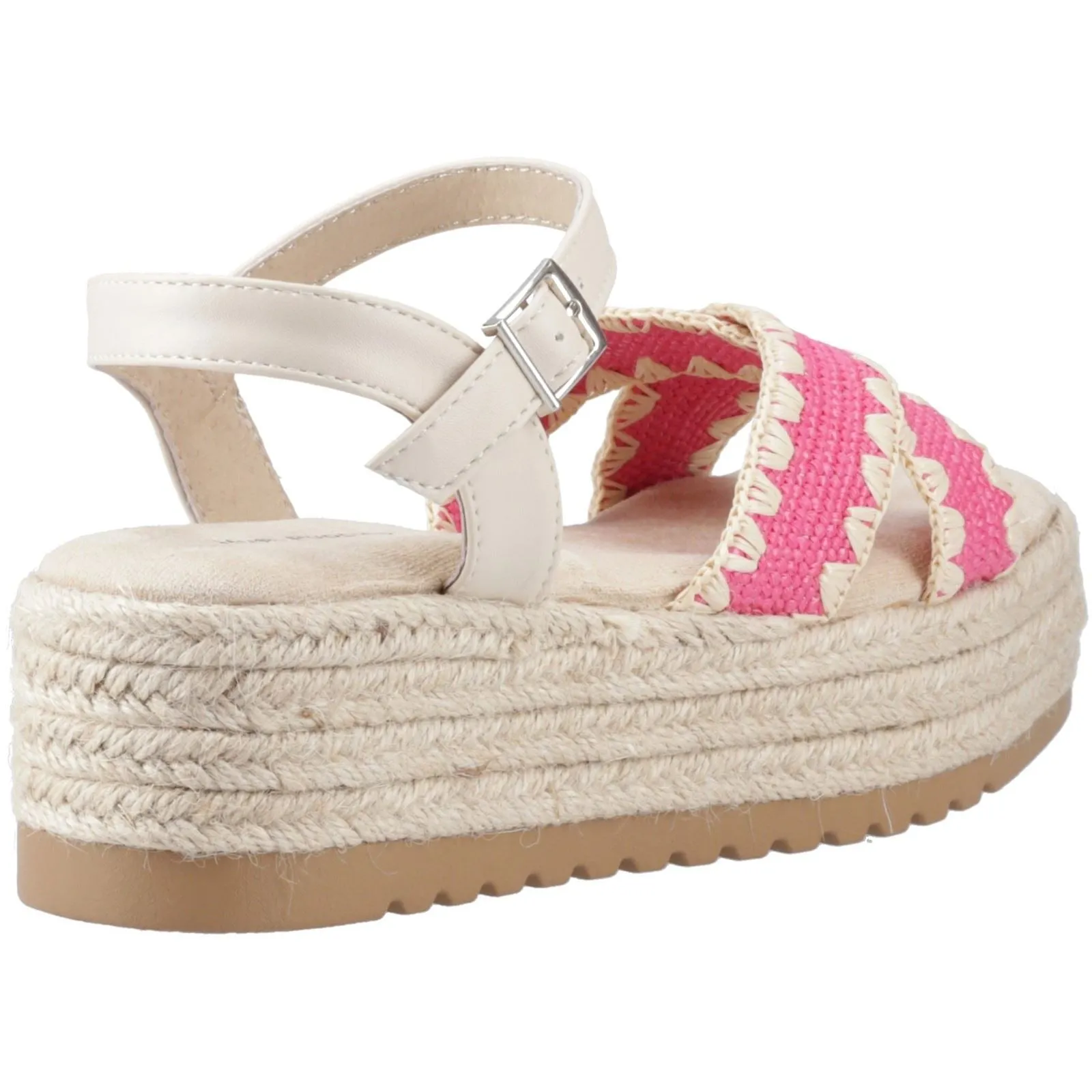 Hush Puppies Jemma Espadrille Polyurethane Women's Fuchsia Sandals