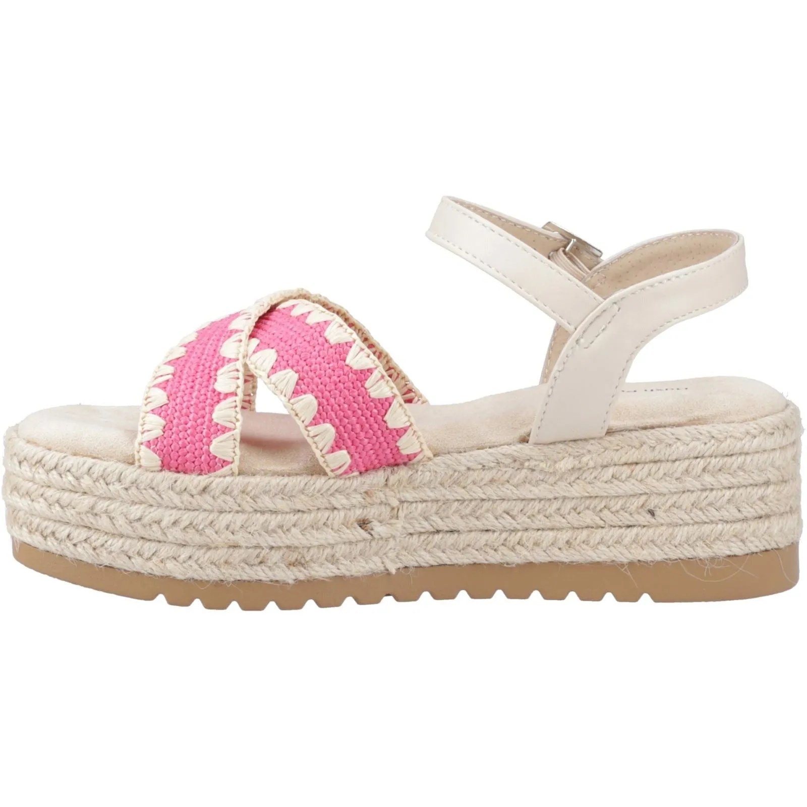 Hush Puppies Jemma Espadrille Polyurethane Women's Fuchsia Sandals