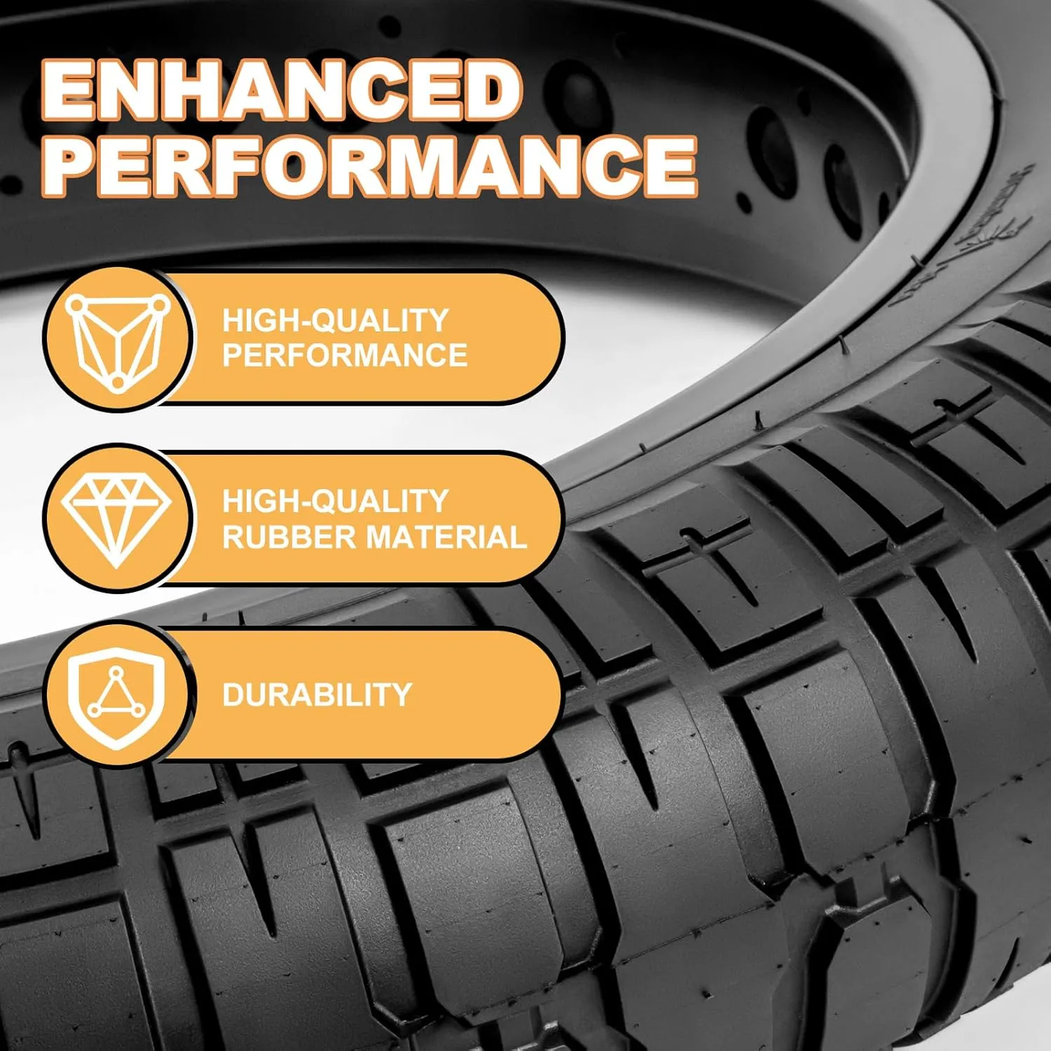 Hycline Ebike Fat Replacement Tire: 20x4.0/20x4.5/20x5.0/26x4.0 Inch Folding Puncture Resistant Fat Tires for Electric Bike, MTB, Heavy Duty, All-Terrain High-Density Tire for Street/Trail Riding