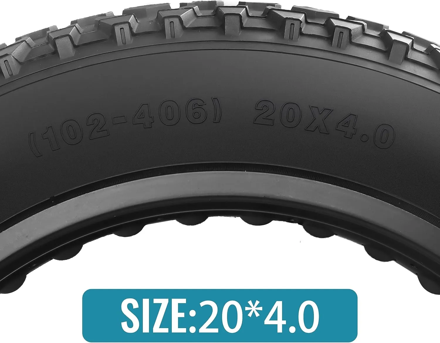 Hycline Ebike Replacement Fat Tire: 20x4.0 Inch Heavy Duty Folding Electric Fat Tires, All-Terrain High-Density Bicycle Tires for Street or Trail Riding
