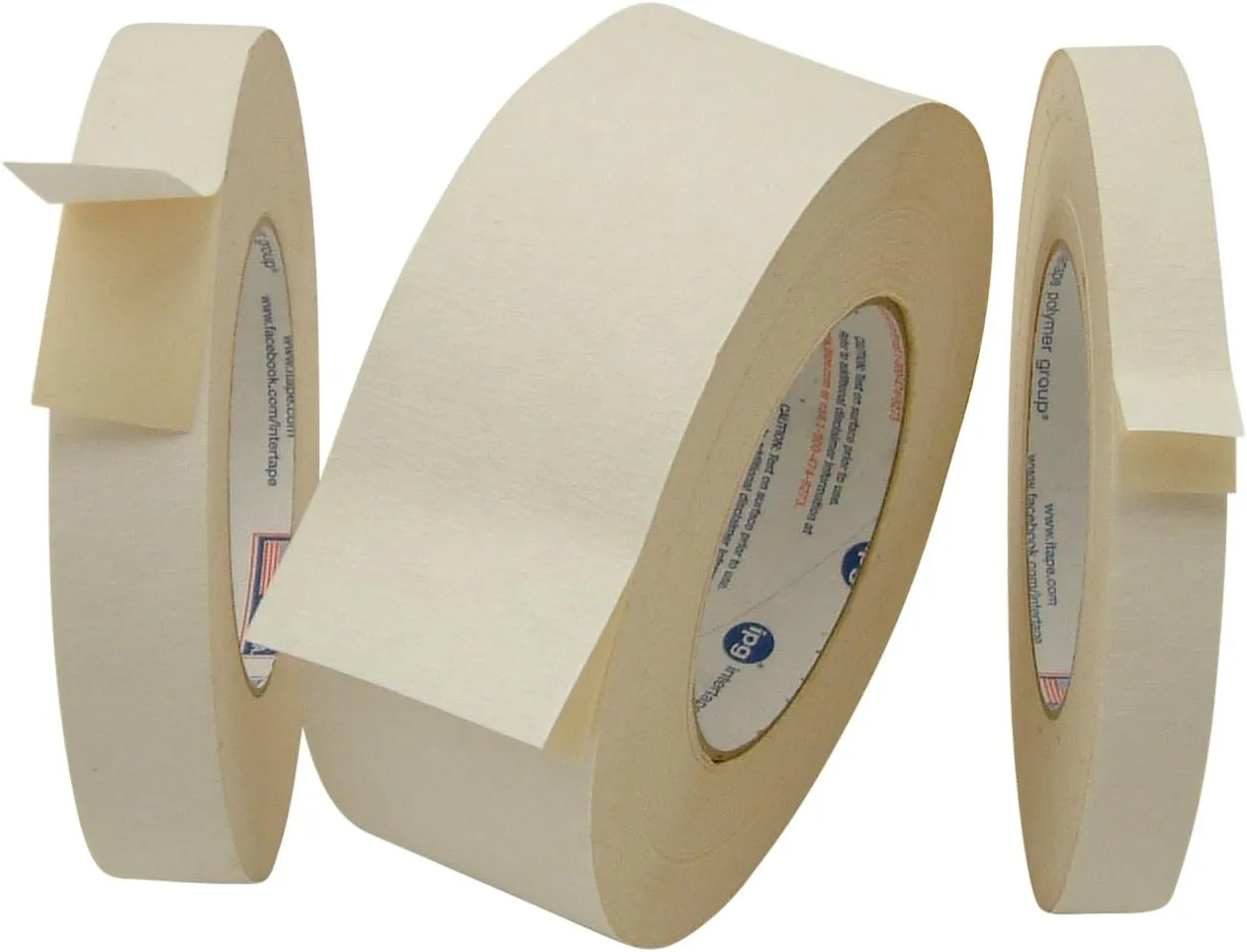 Intertape 591/BEIG136 591 Double Sided Flat back Paper Tape: 1" x 36 yd., Beige