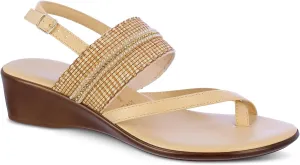 ITALIAN Shoemakers Womens Firefly Wedge Sandal 9 Camel
