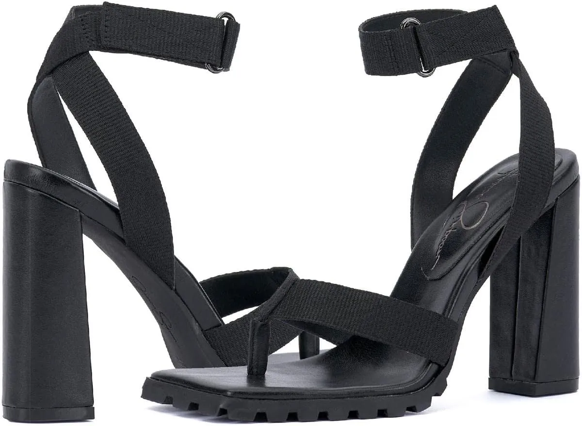 Jessica Simpson Kielne Women's Mixed Media Block Heel Sandals
