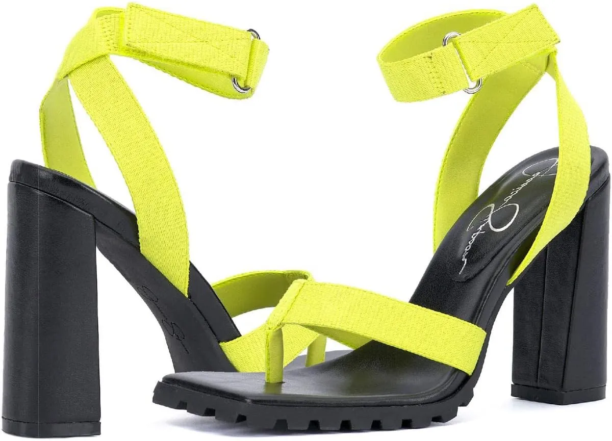 Jessica Simpson Kielne Women's Mixed Media Block Heel Sandals