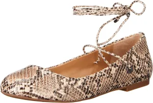 Jessica Simpson Womens Bingley Faux Suede Lace Up Flats