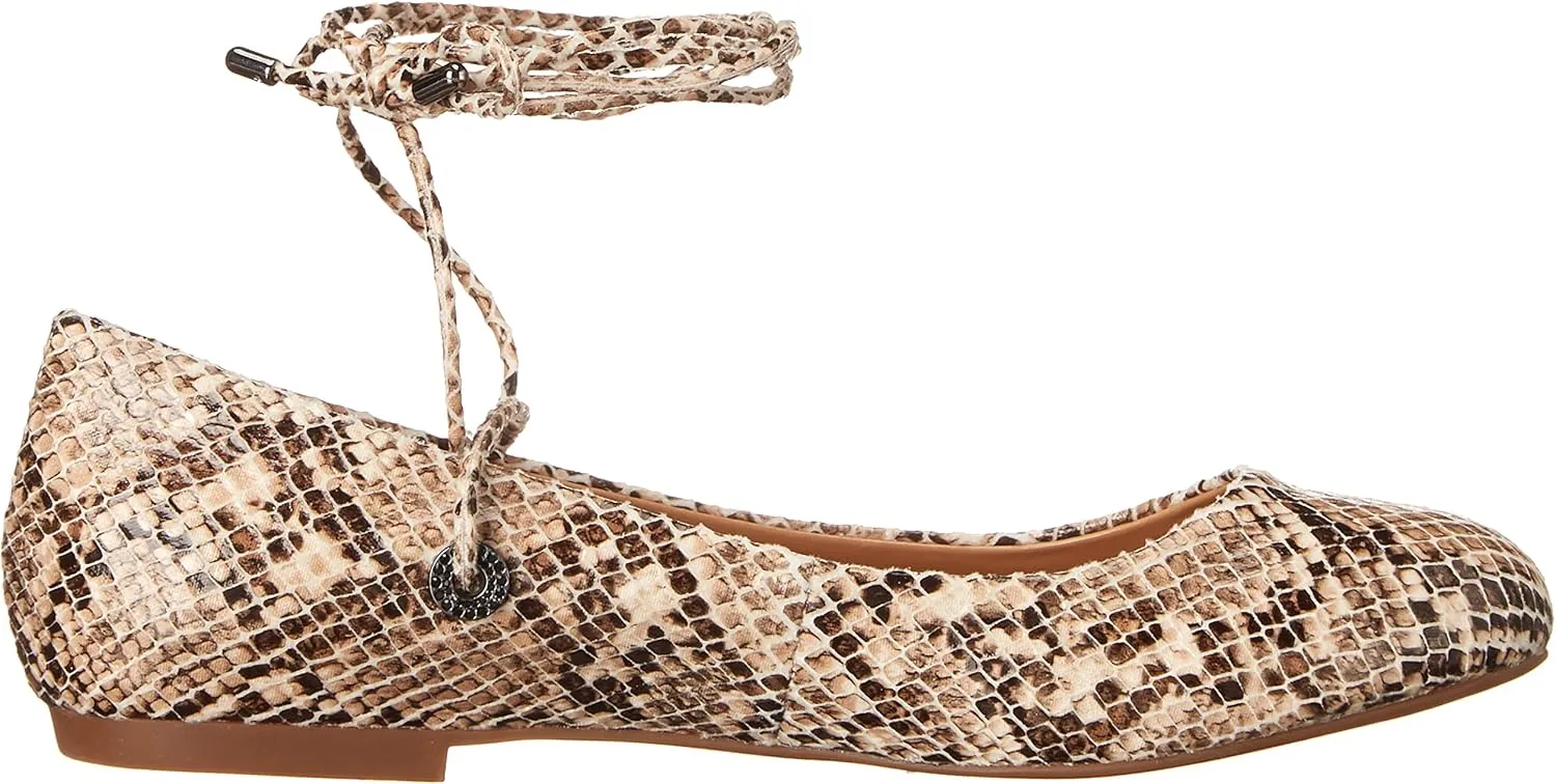 Jessica Simpson Womens Bingley Faux Suede Lace Up Flats
