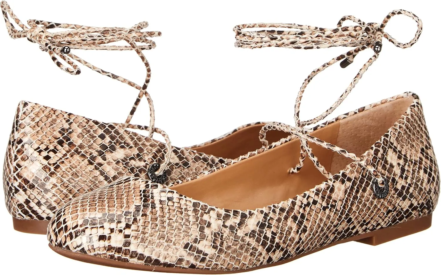 Jessica Simpson Womens Bingley Faux Suede Lace Up Flats