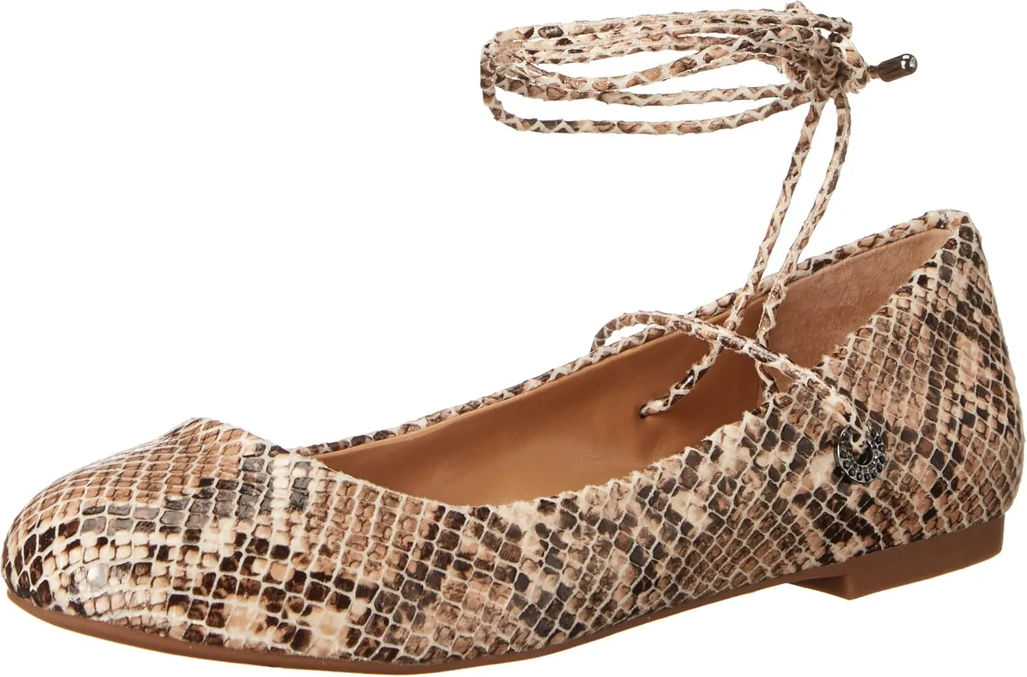 Jessica Simpson Womens Bingley Faux Suede Lace Up Flats