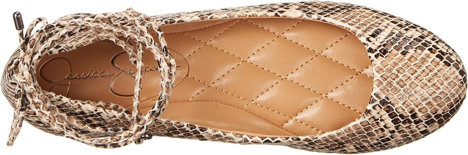 Jessica Simpson Womens Bingley Faux Suede Lace Up Flats