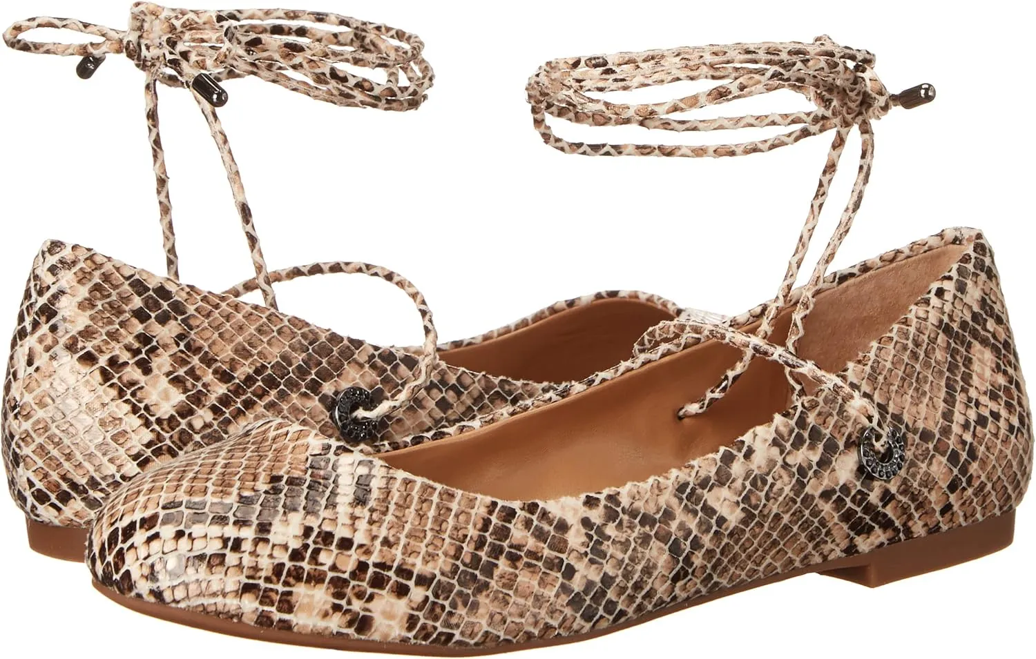 Jessica Simpson Womens Bingley Faux Suede Lace Up Flats