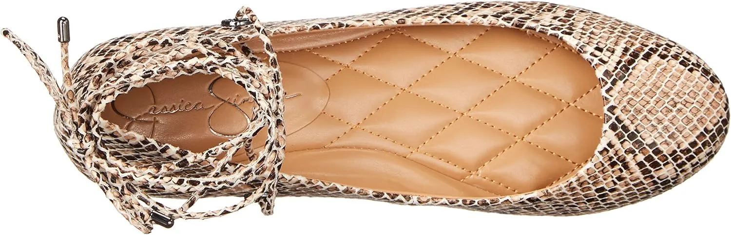 Jessica Simpson Womens Bingley Faux Suede Lace Up Flats