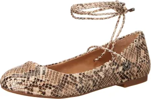 Jessica Simpson Womens Bingley Faux Suede Lace Up Flats