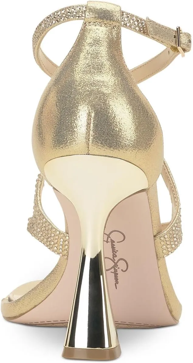 Jessica Simpson Womens Catarina Faux Suede Rhinestone Pumps