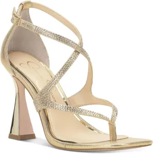 Jessica Simpson Womens Catarina Faux Suede Rhinestone Pumps