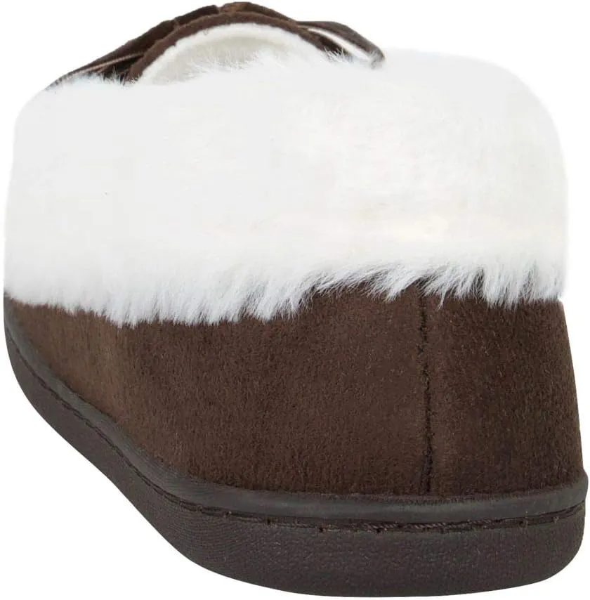Jessica Simpson Women's Micro Suede Moccasin Indoor Outdoor Slipper Shoe