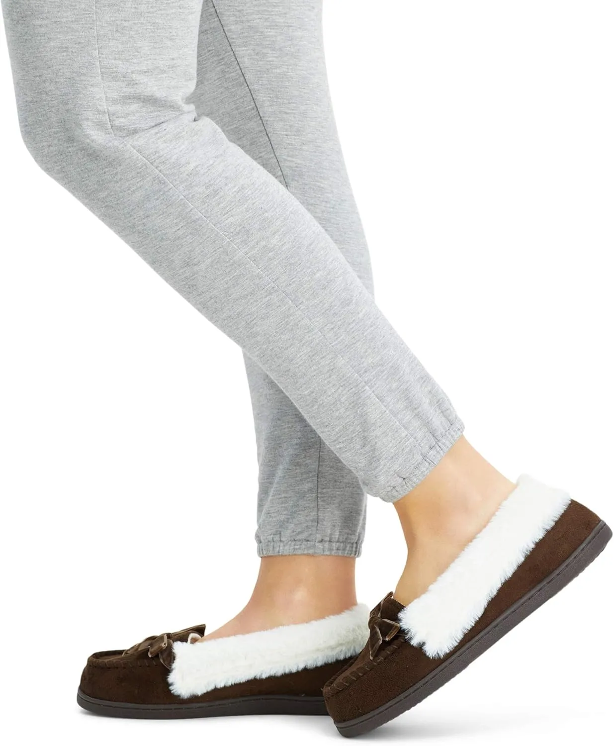 Jessica Simpson Women's Micro Suede Moccasin Indoor Outdoor Slipper Shoe