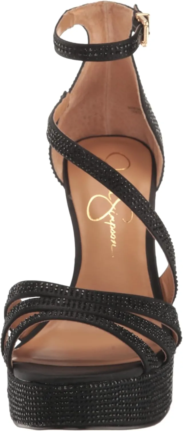 Jessica Simpson Womens Shyremin Metallic Platform Pumps