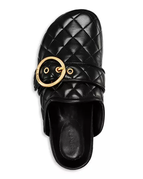 Jodie Quilted Buckel Slip-On Mule