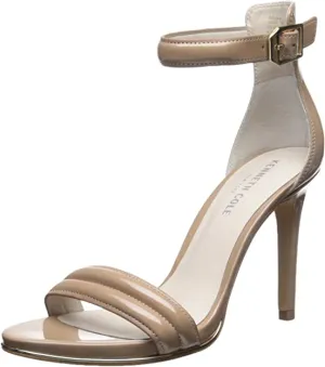 Kenneth Cole Women's Women's Brooke Ankle Strap Heeled Sandal, Buff, 6