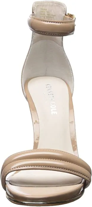 Kenneth Cole Women's Women's Brooke Ankle Strap Heeled Sandal, Buff, 6