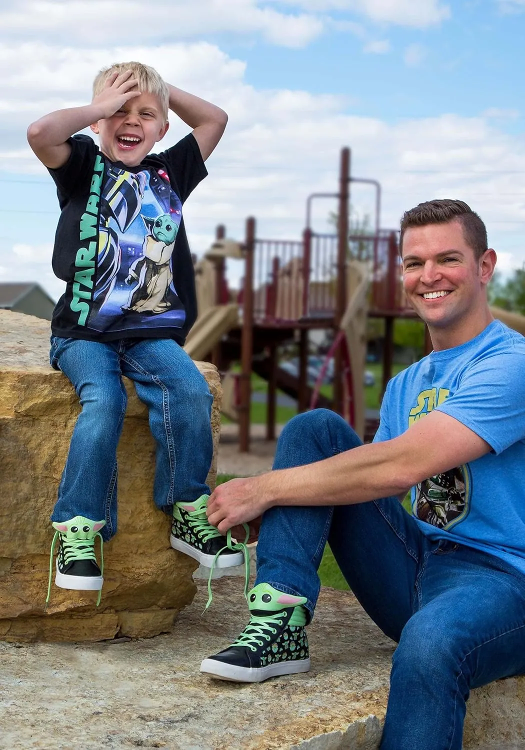 Kid's The Mandalorian The Child Sneakers Grogu High-Top Shoe