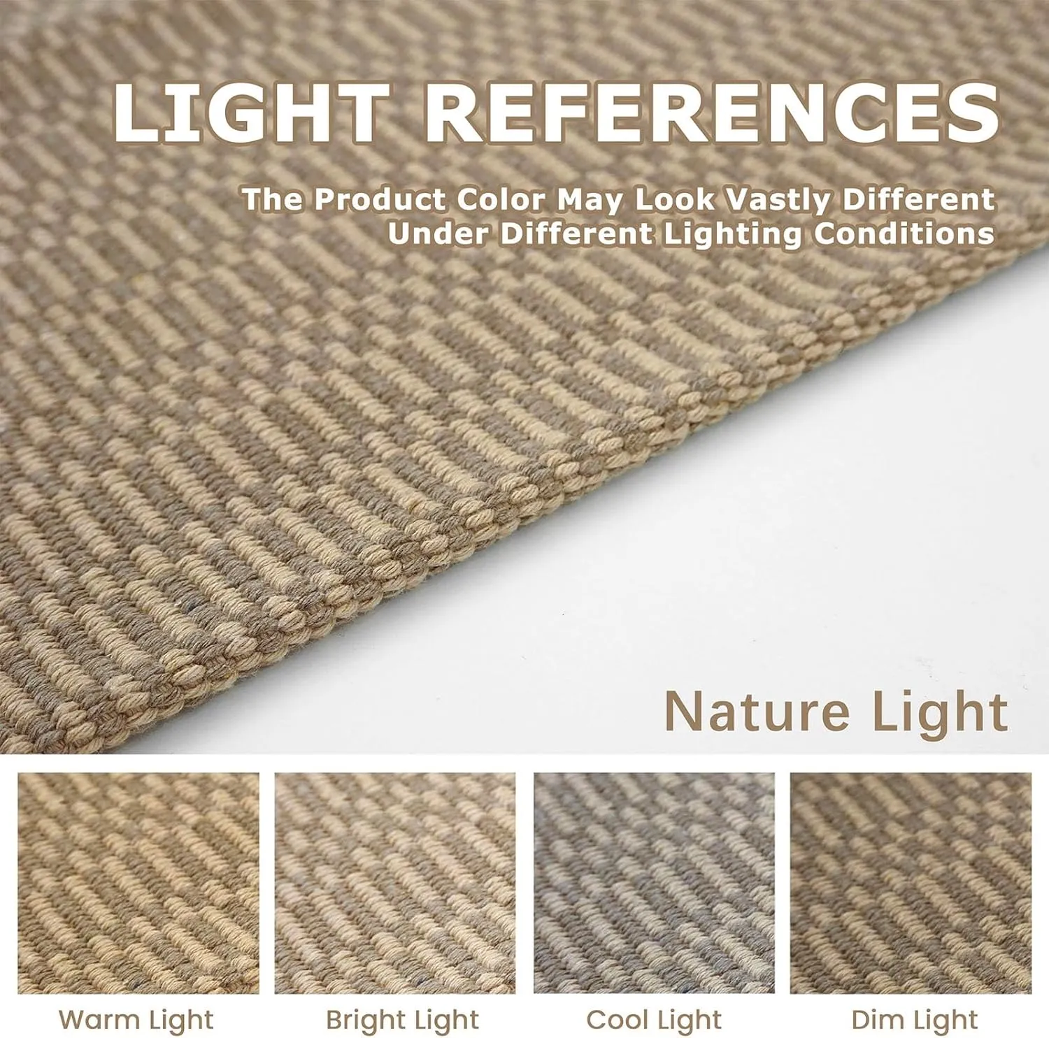 KOZYFLY Washable Area Rug 2x3 Ft Small Entryway Rug Indoor Door Mat Throw Rugs with Rubber Backing, Braided Cotton Floor Carpet for Front Entrance Bathroom Kitchen Foyer, Beige/Khaki