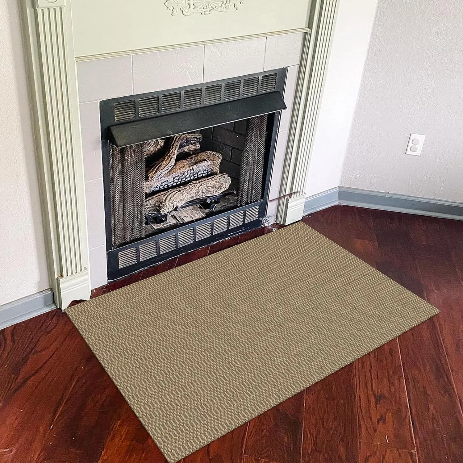 KOZYFLY Washable Area Rug 2x3 Ft Small Entryway Rug Indoor Door Mat Throw Rugs with Rubber Backing, Braided Cotton Floor Carpet for Front Entrance Bathroom Kitchen Foyer, Beige/Khaki