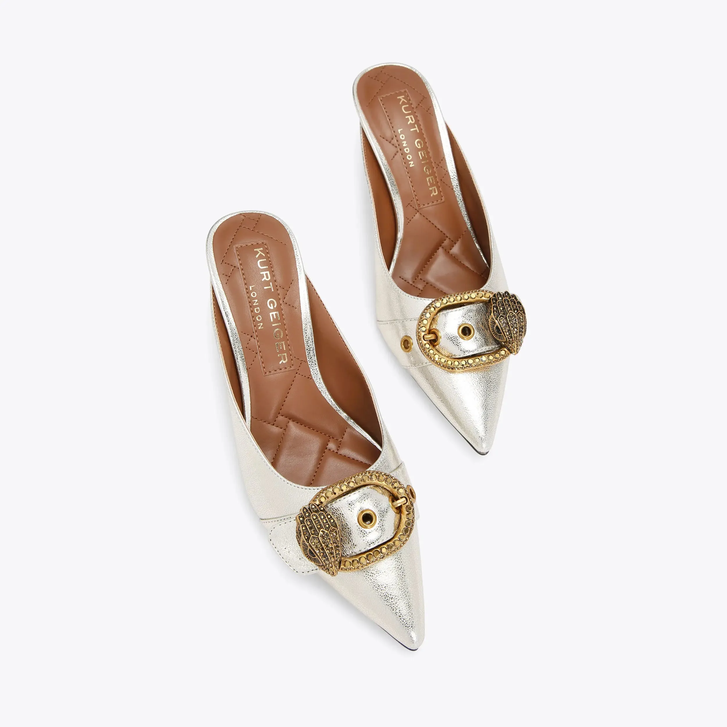 Kurt Geiger MAYFAIR MULE HEEL-Gold