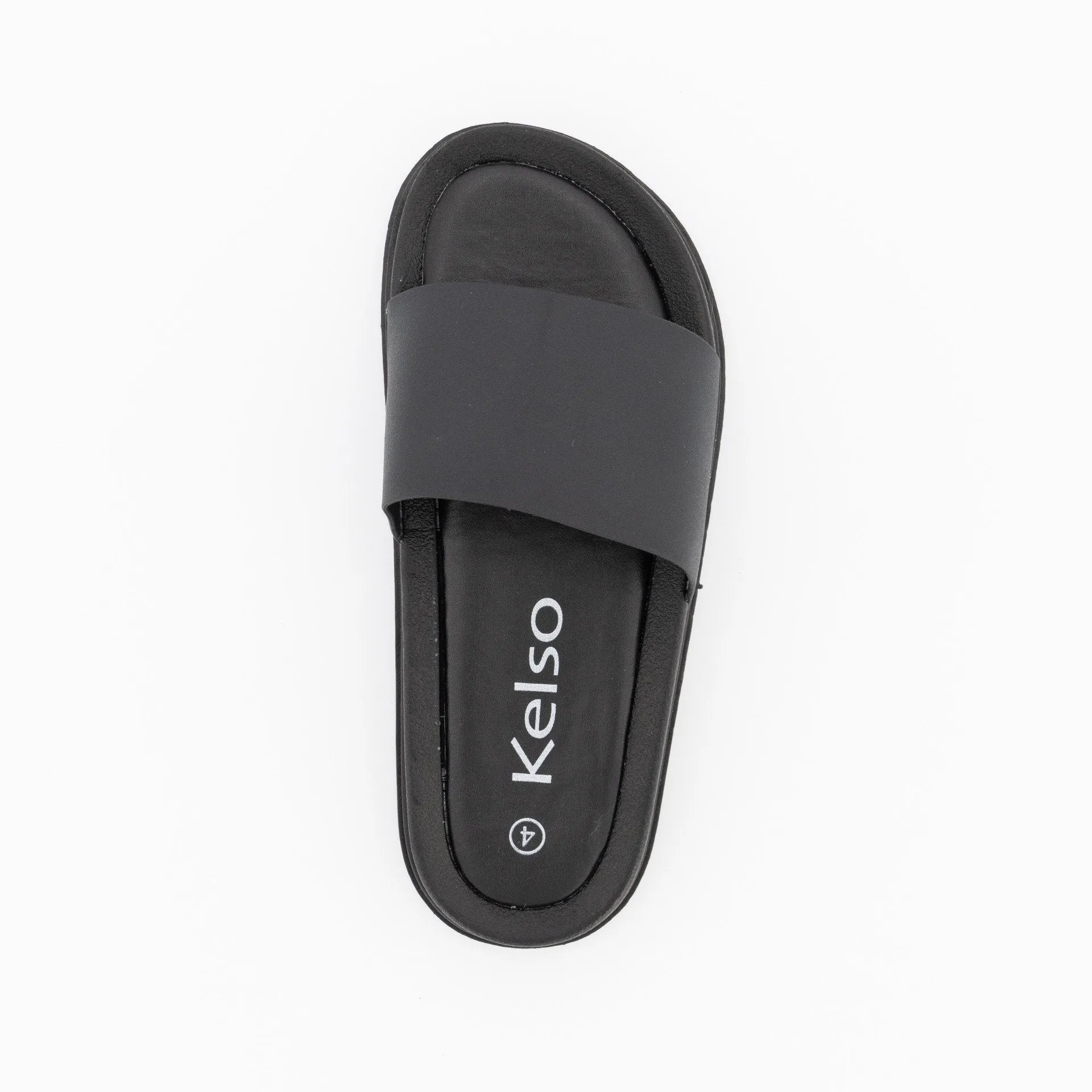 Ladies Moulded Mule Jelly With Padded Insole - Black