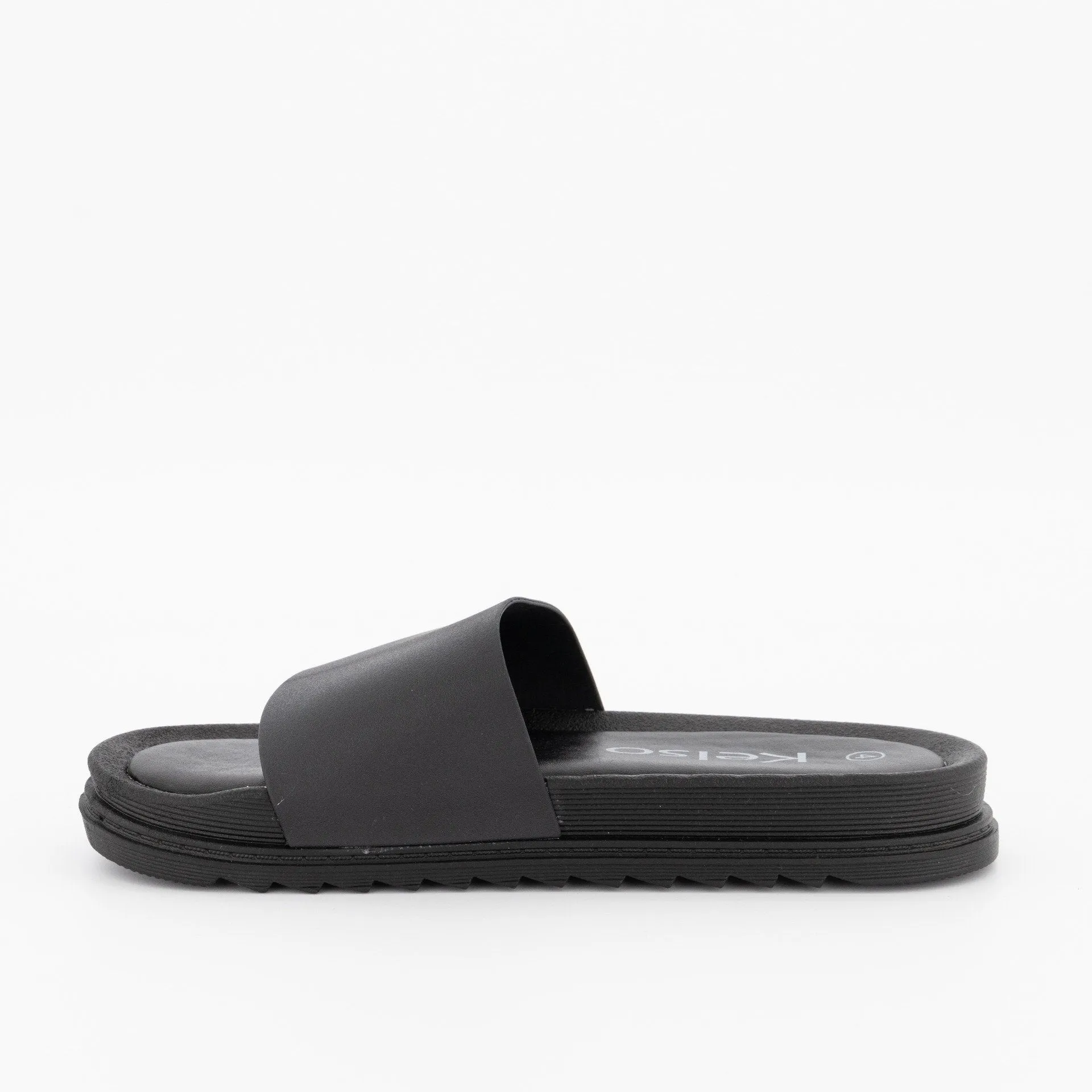 Ladies Moulded Mule Jelly With Padded Insole - Black