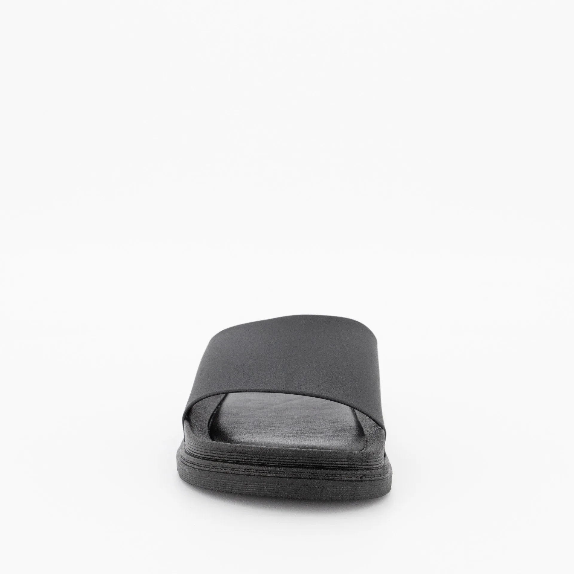 Ladies Moulded Mule Jelly With Padded Insole - Black
