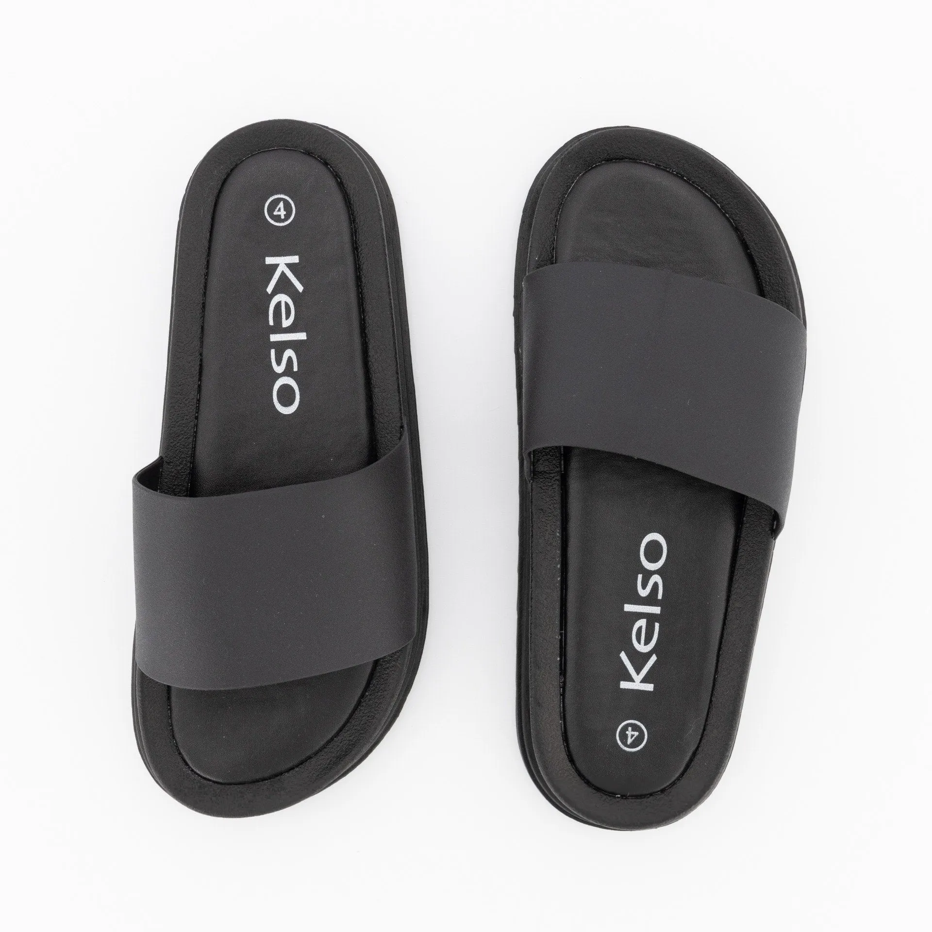 Ladies Moulded Mule Jelly With Padded Insole - Black