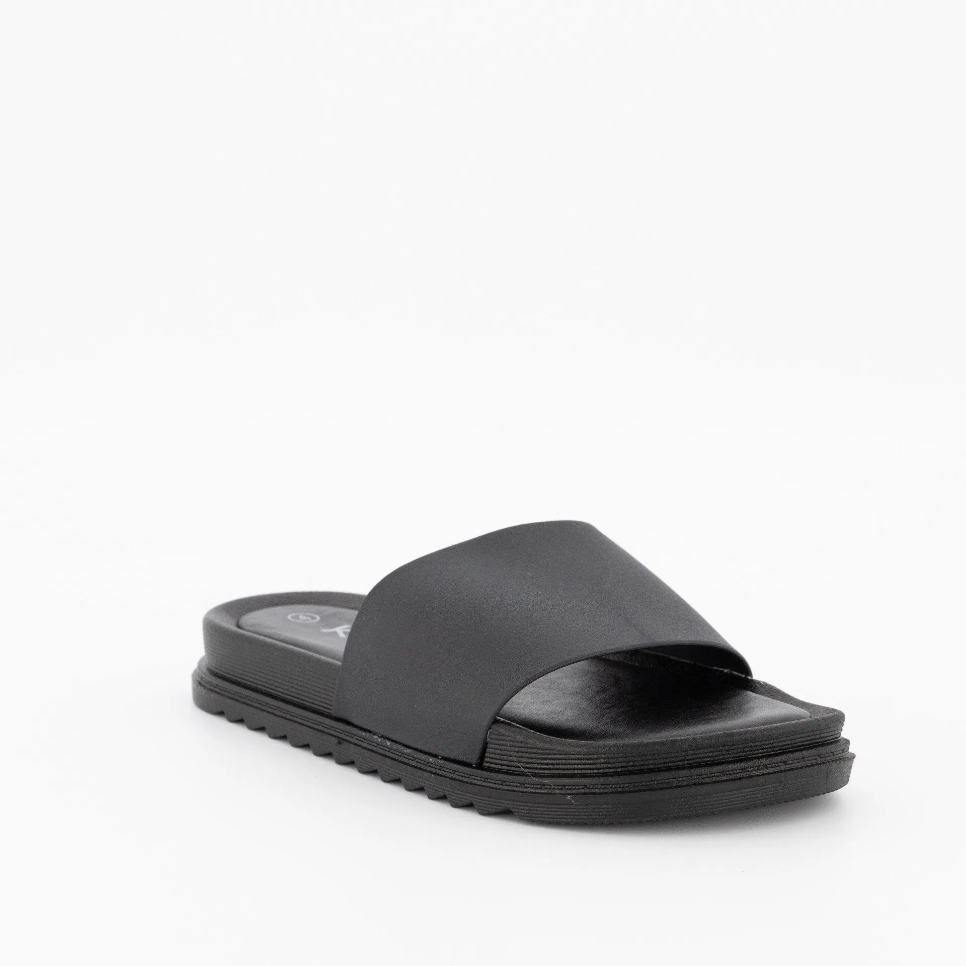 Ladies Moulded Mule Jelly With Padded Insole - Black