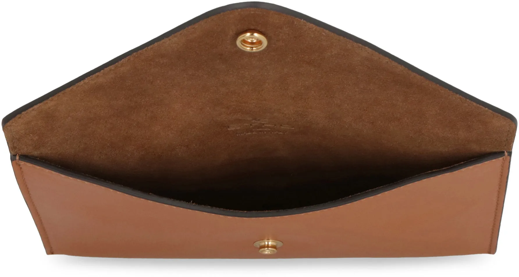 Leather flat pouch