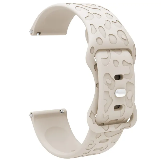 Leopard Print Flat Head Universal Silicone Watch Strap