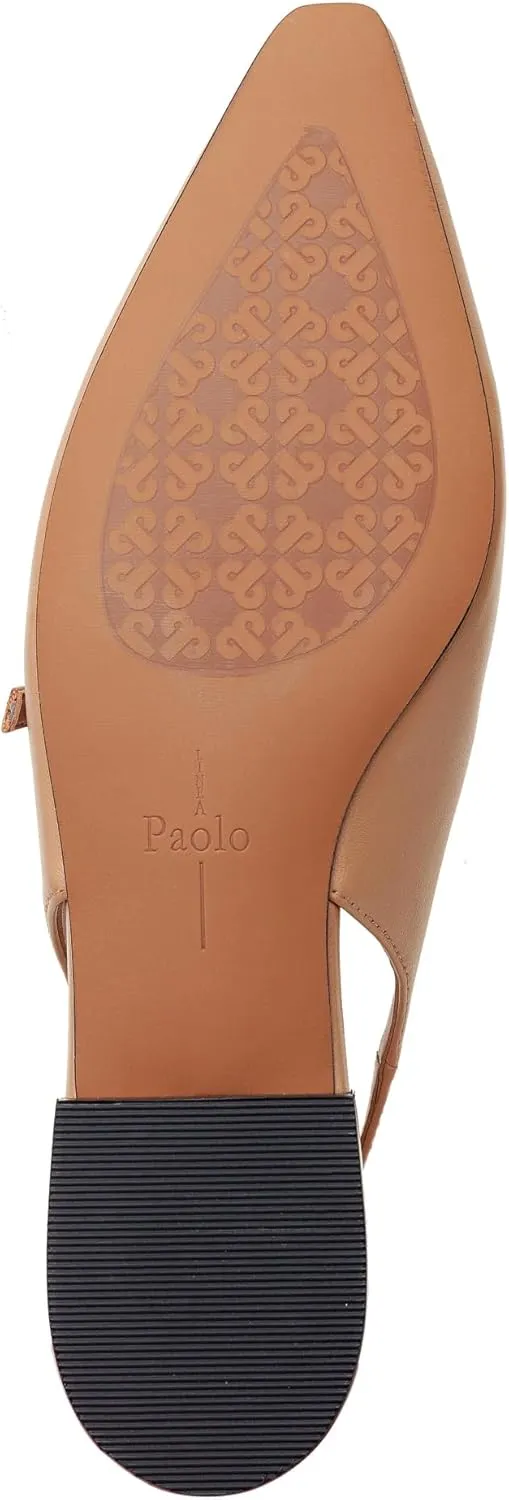 Linea Paolo - Celeste - Womens Leather Or Patent Slingback Flats