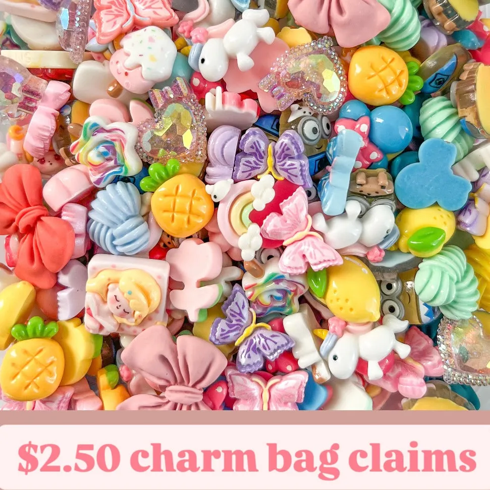 LIVE ONLY $2.50 Bags Flat Back Charms