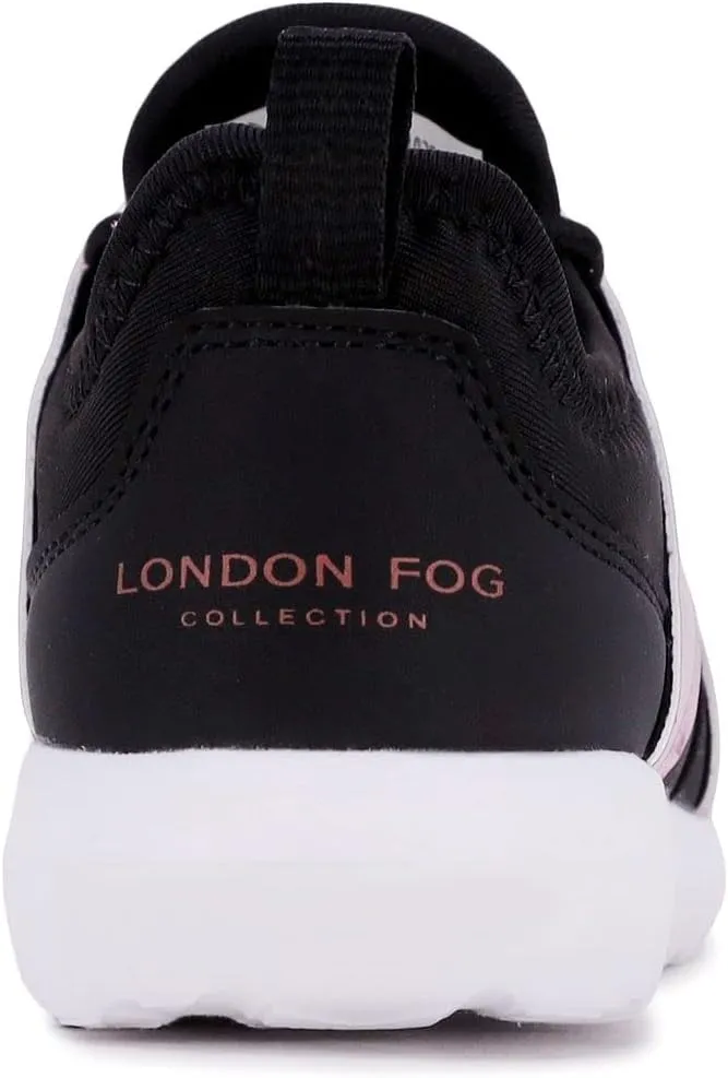 LONDON FOG Unisex Angel Lane Metallic Fashion Sneaker Lace-Up Athletic Running Shoe (Big Kid - Little Kid Toddler)