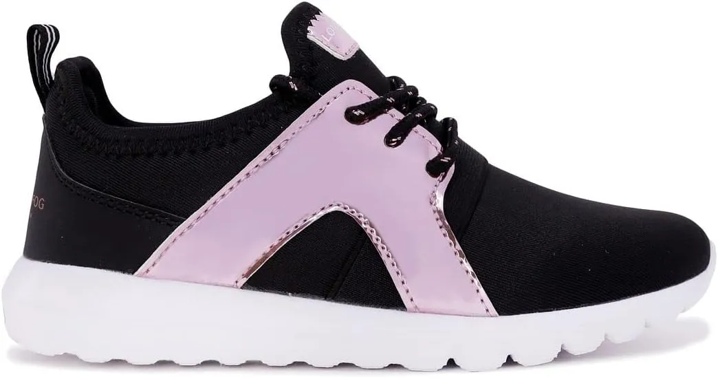 LONDON FOG Unisex Angel Lane Metallic Fashion Sneaker Lace-Up Athletic Running Shoe (Big Kid - Little Kid Toddler)